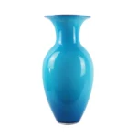 VASO DUE INCALMI bianco-turchese ROMANO DONÀ 1990 ca