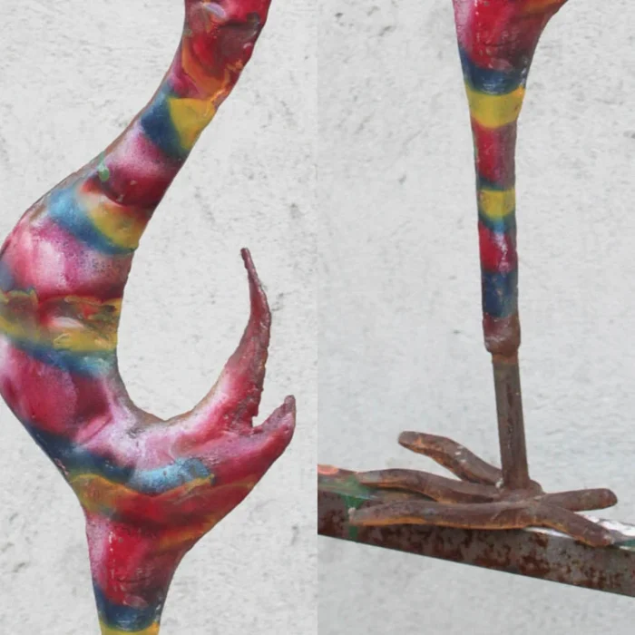 SCULTURA Uccello surreale in ferro di G. TAMBURELLI - immagine 3