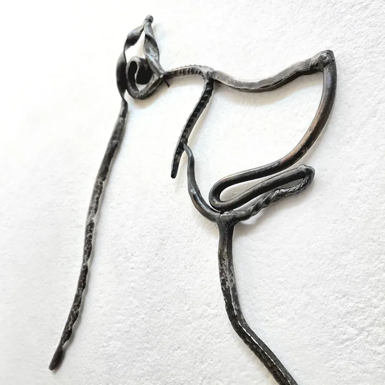 AR DM TESTA CANE Scultura Cane pastore Milanesi lato