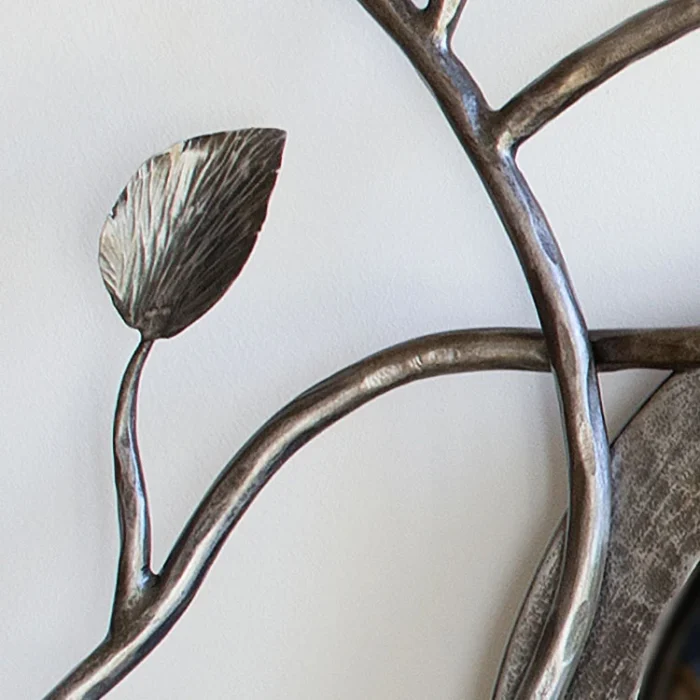SPECCHIO Curvo bronzato con rami di S. Robiglio - immagine 5