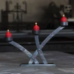 CANDELIERE Genesi 2 in ferro battuto di S. Robiglio - immagine 4