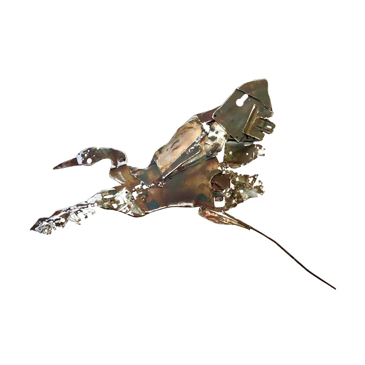 Scultura ferro Airone volo 2 Daniele Milanesi