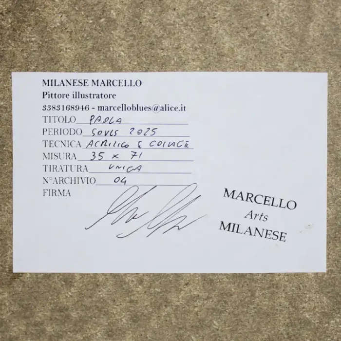 QUADRO ACRILICO-COLLAGE-SOUL 2025- op.4 PAOLA di M.Milanese - immagine 4