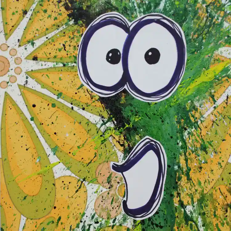 AR MM STEVENS Collage Acrilico Marcello Milanese dettglio personaggio